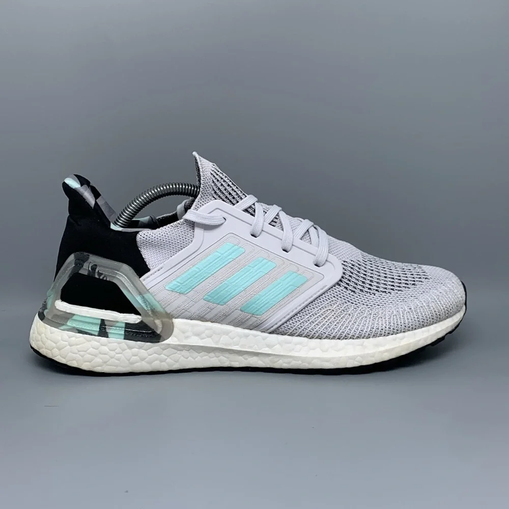 Adidas UltraBoost 20 Blue Camo Running Shoes‎ FV8323 Men’s Sz 10